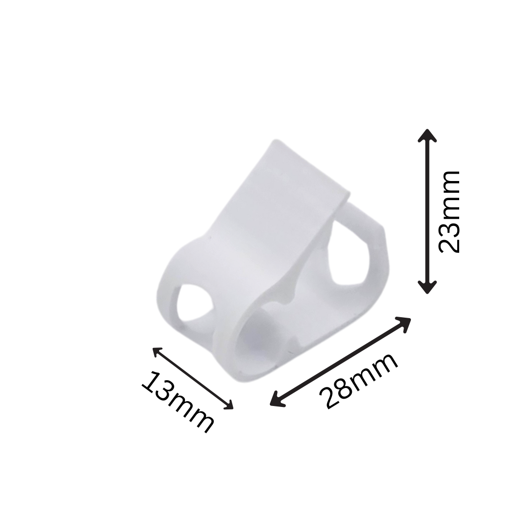 Tube Clamps, 5 pack, white