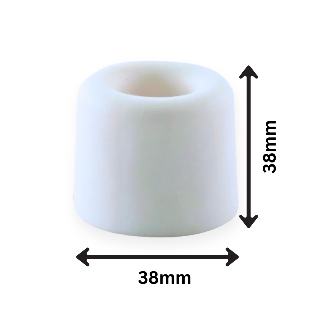 Floor Mounted Door Stopper, White