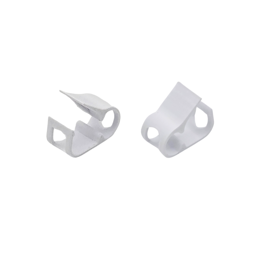 Tube Clamps, 5 pack, white