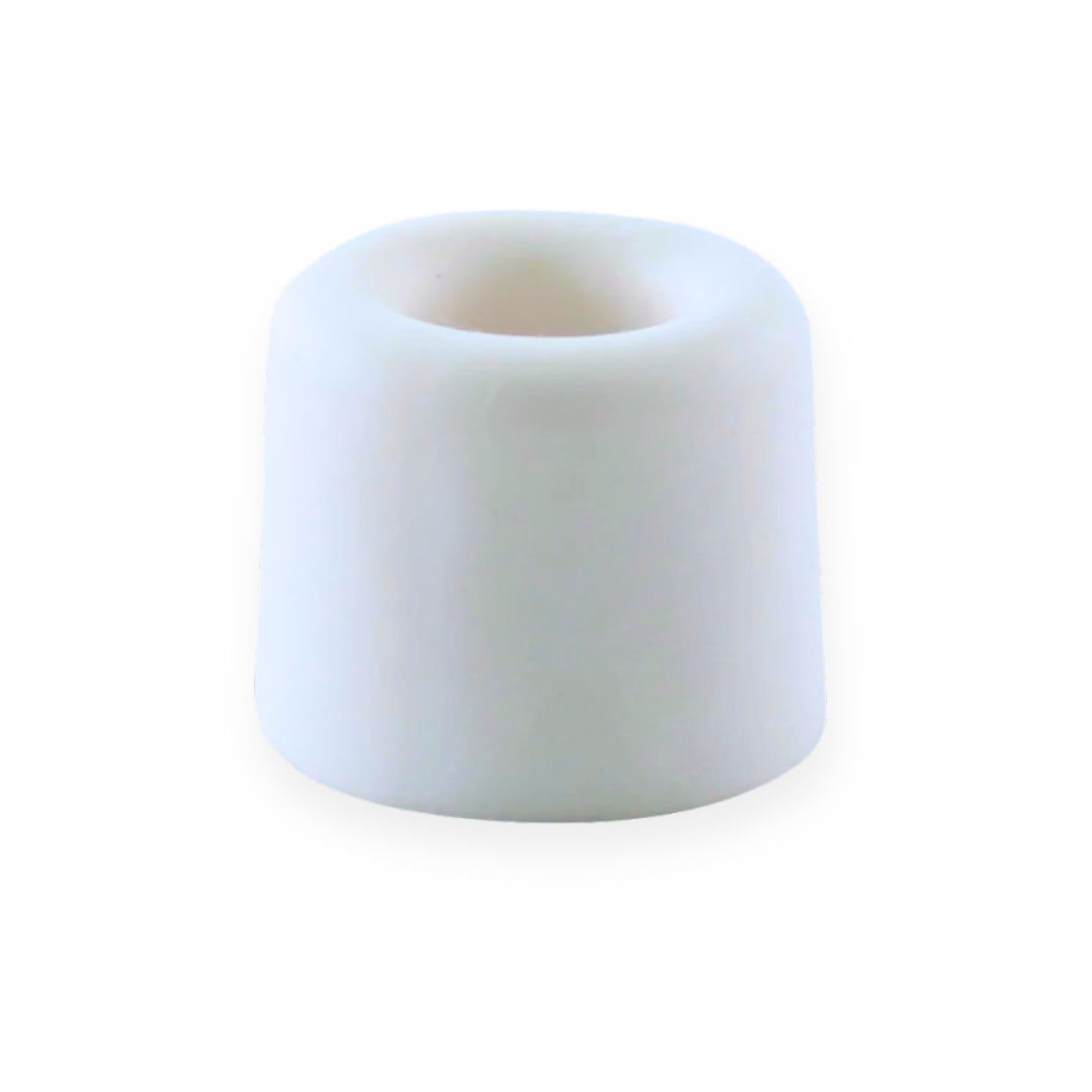 Floor Mounted Cylindrical Door Stopper, White (2-pack)