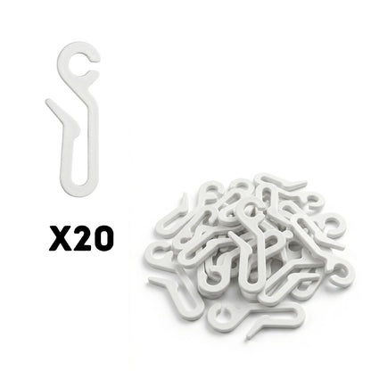 Shower Curtain Hooks (Pack of 20)