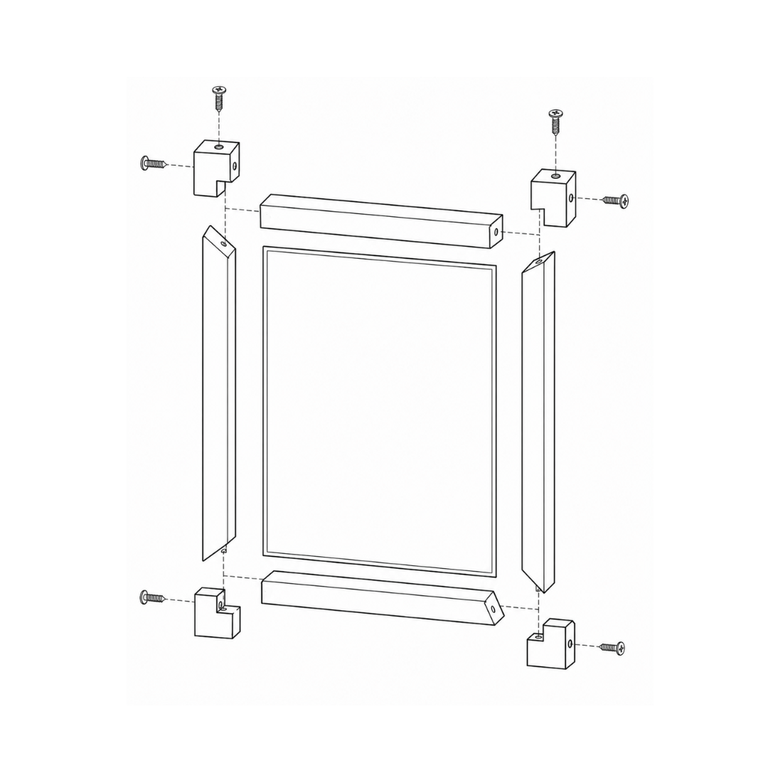 Universal 90° Frame Guard & Decorative Corner Protectors (Pack of 4)