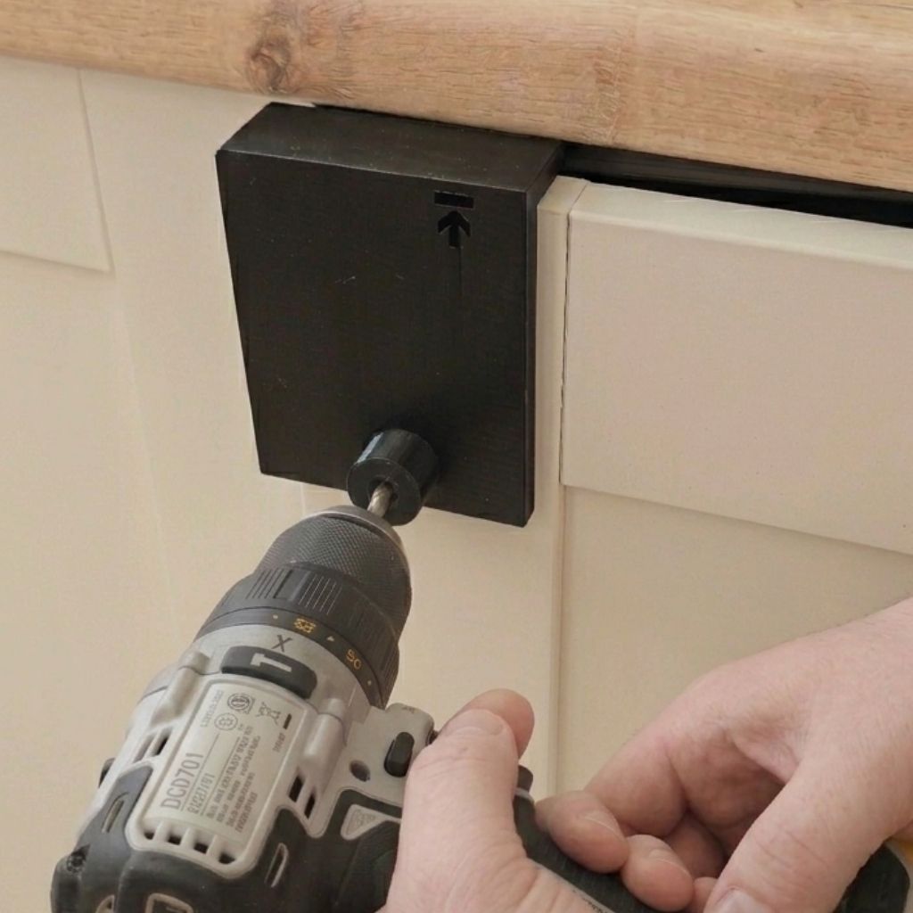 Cupboard Door Knob Drill Guide