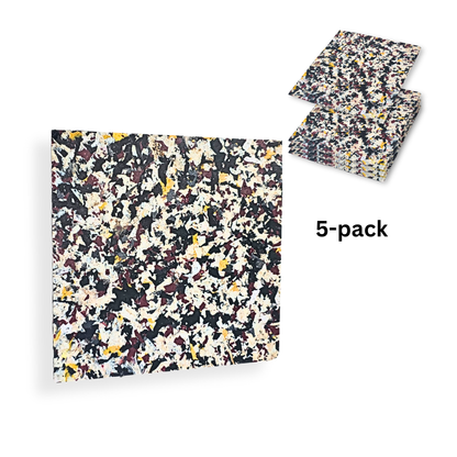 Multicolour, recycled plastic tiles (5-pack)