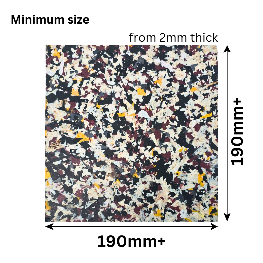 Multicolour, recycled plastic tiles (5-pack)