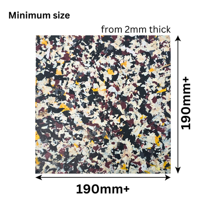 Multicolour, recycled plastic tiles (5-pack)