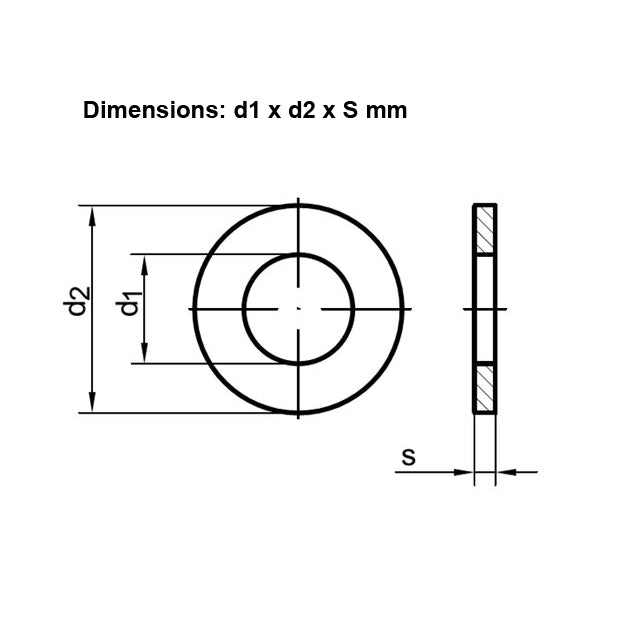 Flat Rubber Washer: DIN 125